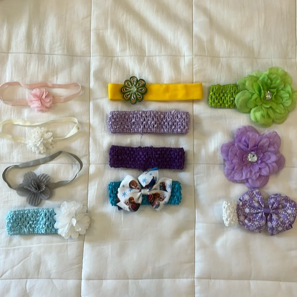 Baby girl hair adornments Bundle of 11